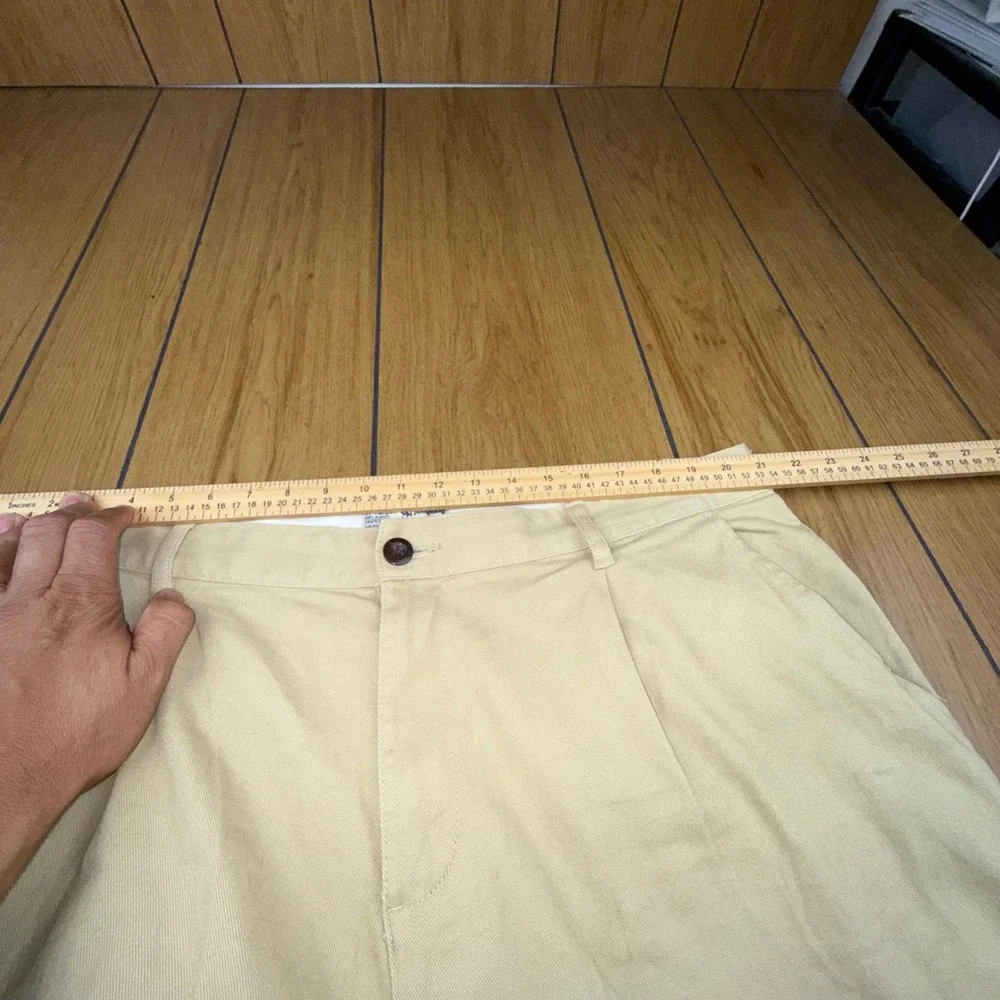 The Stronghold‎ Relaxed Tapered Khaki Pants Mens W40 L32 Pleated Cotton